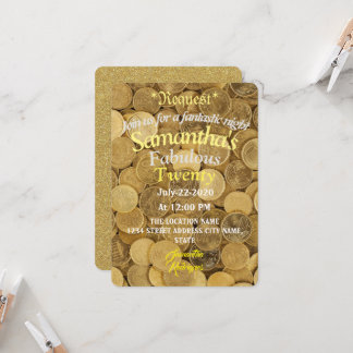 Einladung zum Geburtstag Tropisches Geld