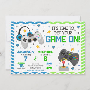 Einladung zum Geburtstag - Videospiele   Gamer-Par