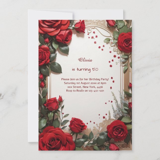 Einladung zum Geburtstag von Custom (Vorderseite)