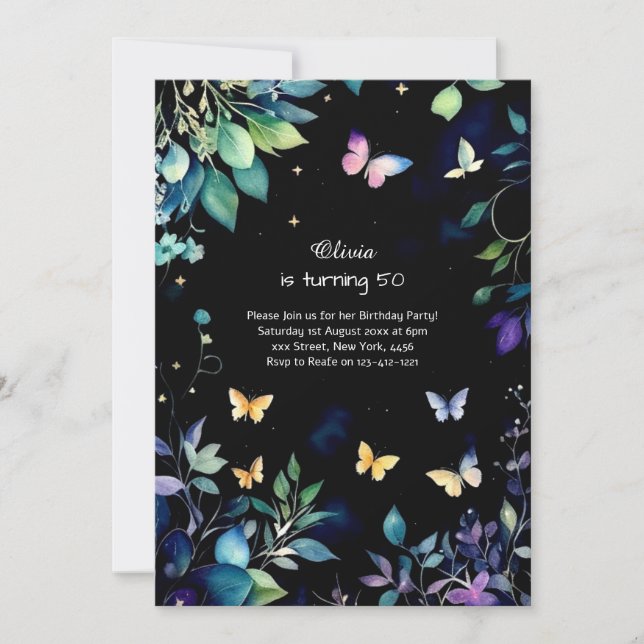 Einladung zum Geburtstag von Custom (Vorderseite)