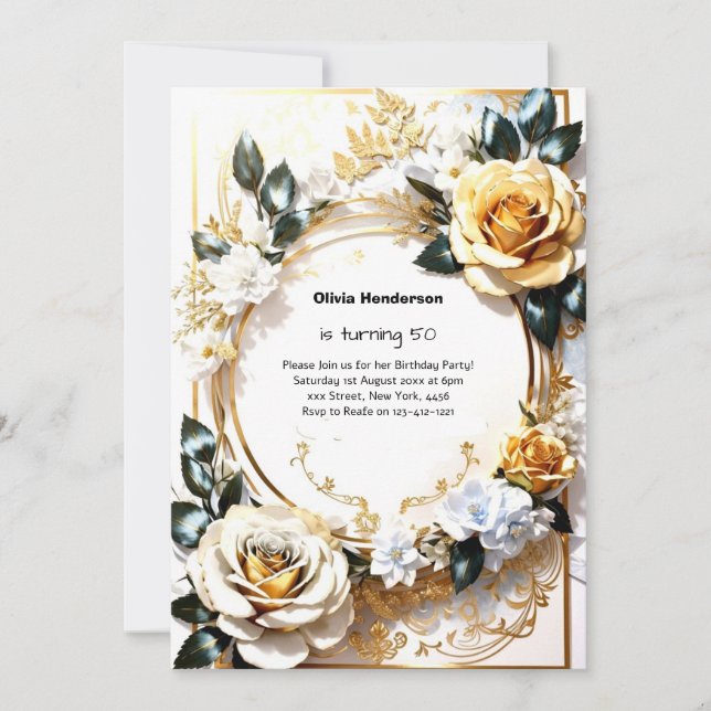 Einladung zum Geburtstag von Custom (Vorderseite)