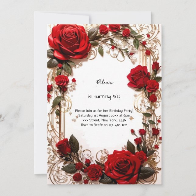 Einladung zum Geburtstag von Custom (Vorderseite)