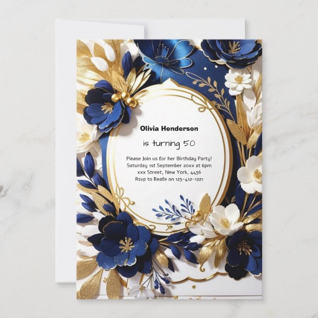 Einladung zum Geburtstag von Custom (Vorderseite)