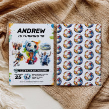 Einladung zum Geburtstag von Fußball - Fußball - K