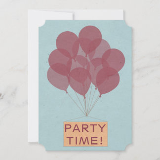 Einladung zum Geburtstag von glücklichen Ballons