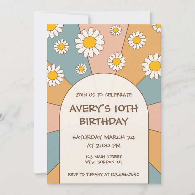 Einladung zum Geburtstag von Groovy 70 (Vorderseite)