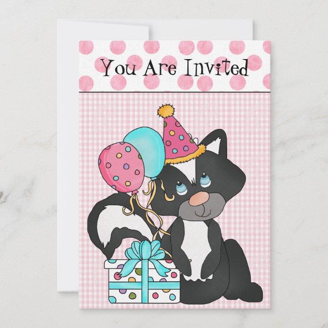 Einladung zum Geburtstag von Mädchen (Vorderseite)