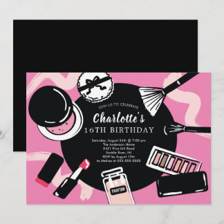 Einladung zum Geburtstag von Makeup