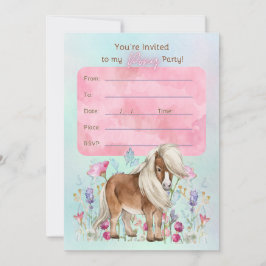 Einladung zum Geburtstag von Miniatur-Pferd