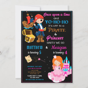 Einladung zum Geburtstag von Pirate und Princess z