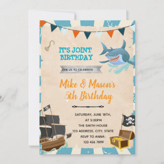 Einladung zum Geburtstag von Piraten und Haien
