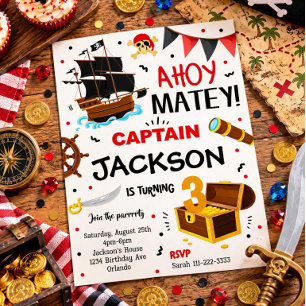 Einladung zum Geburtstag von Red Black Pirate