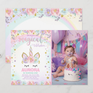 Einladung zum Geburtstag von Unicorn Magical Unico