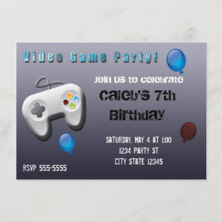 Einladung zum Geburtstag von Video-Gamer