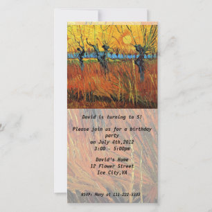 Einladung zum Geburtstag.Willows an Sunset von van