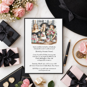 Einladung zum Geburtstagslunch für elegante Damen