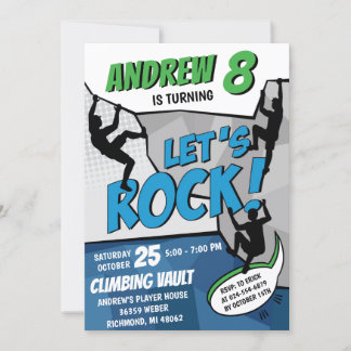 Einladung zum Geburtstagsparty "Personal Rock Clim