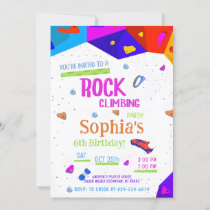 Einladung zum Geburtstagsparty "Personal Rock Clim
