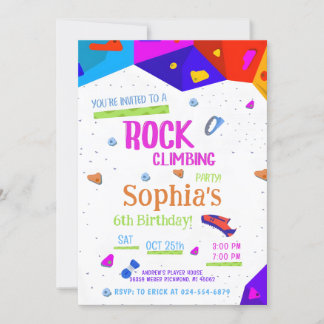 Einladung zum Geburtstagsparty "Personal Rock Clim