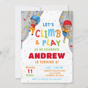 Einladung zum Geburtstagsparty "Personal Rock Clim