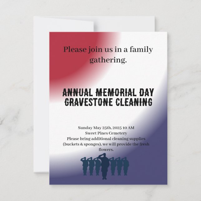 Einladung zum Gedenktag (Vorderseite)