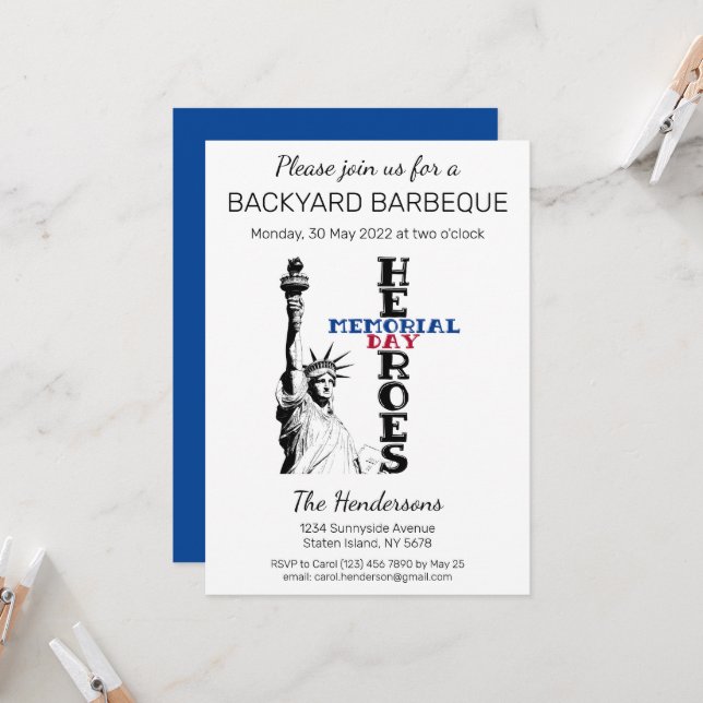 Einladung zum Gedenktag (Vorderseite/Rückseite Beispiel)