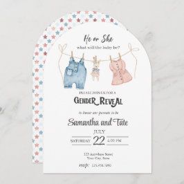 Einladung zum Gender-Arch-Arch in Blau und Rosa