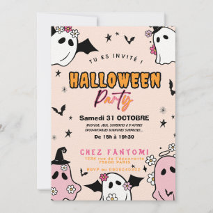Einladung zum girly Halloween-Mädchenparty