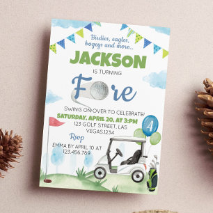 Einladung zum Golf Birthday Party