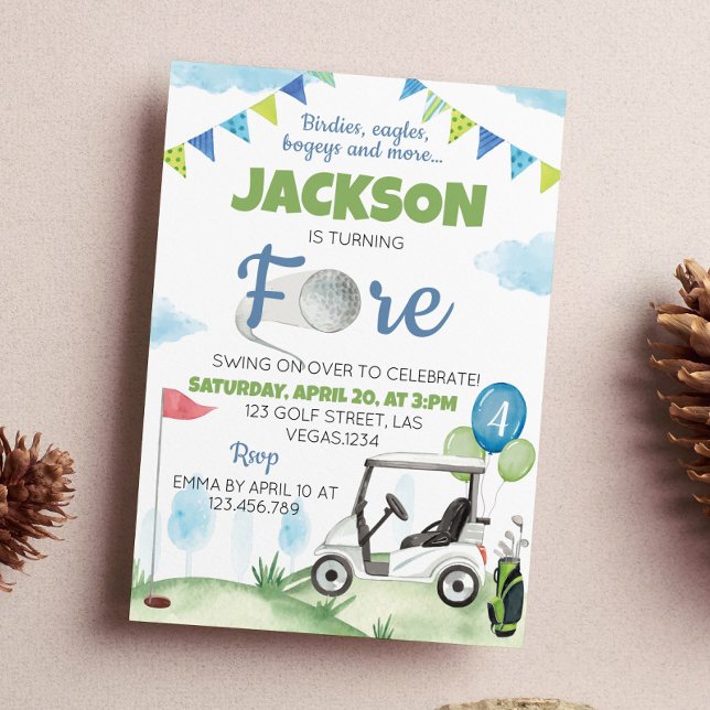 Einladung zum Golf Birthday Party (Von Creator hochgeladen)