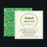 Einladung zum Golf Birthday Party<br><div class="desc">Dieses Party wird ein Loch in eins sein! Ob Sie ein Firmengolfturnier oder eine Golf-Geburtstagsparty veranstalten, jeder Golfer wird diese modernen Golf-Party Einladungen Liebe geben. Golf Einladungen zum Par-T-Shirt! Set die Stimmung mit großen Einladungen für Golf-Ausflüge, Golf Thema Geburtstag-Party Einladungen, Damengolftag, Ruhestand-Party, ein Bachelor-Party-Ausflug und vieles mehr. Kundenspezifische Einladungen für...</div>