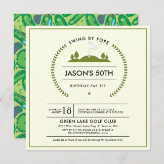 Einladung zum Golf Birthday Party