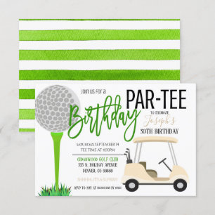 Einladung zum Golf Birthday Party