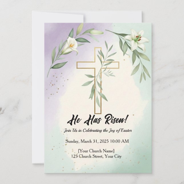 Einladung zum Gottesdienst (Vorderseite)