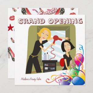 Einladung zum Grand Opening Beauty Salon Card