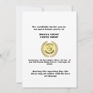 Einladung zum Grand Opening Coffee House