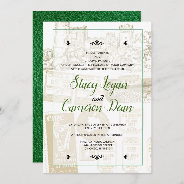 Einladung zum "Green Ireland Passport" (Vorne/Hinten)