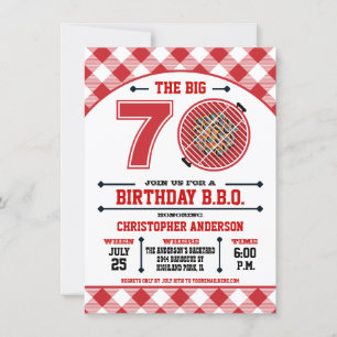 Einladung zum Grillfest zum 70. Geburtstag