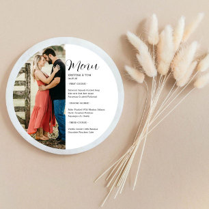 Einladung zum Halbmond Foto Round Menu