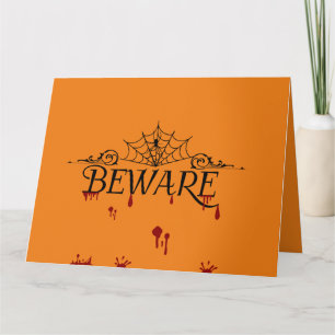 Einladung zum Halloween-Party "BEWARE"
