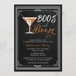 Einladung zum Halloween-Party - Boos und Booten