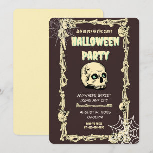 Einladung zum Halloween-Party der Kühle: wagen Sie
