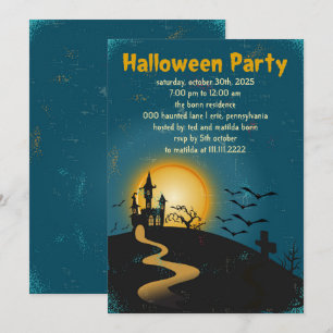 Einladung zum Halloween-Party des verzauberten Hau