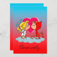 Einladung zum Halloween-Party "Himmel und Hölle"