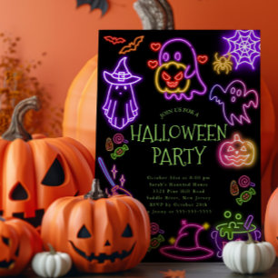 Einladung zum Halloween-Party niedliche Kostüme
