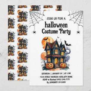 Einladung zum Halloween-Party Spuk House Costume