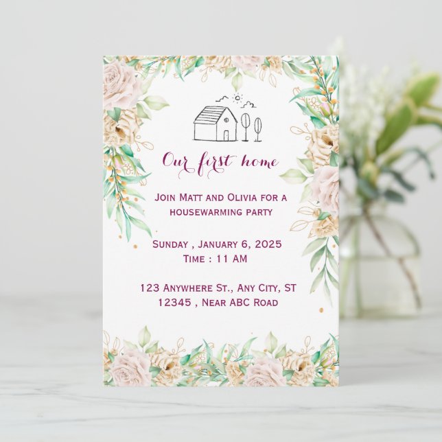 Einladung zum Haushalt (Stehend Vorderseite)