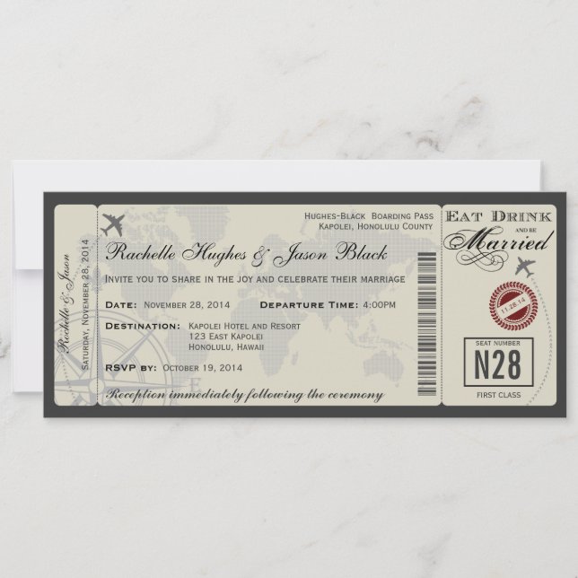 Einladung zum Hochzeitsauftakt (Vorderseite)