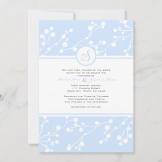 Einladung zum Hochzeitsauftakt für Baby Blue Flora