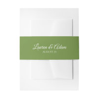 Einladung zum Hochzeitsessen Bänder/Wraps (grün)